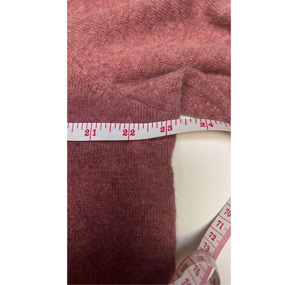 Quince Woman's 100% Mongolian Cashmere Crewneck Sweater 1X Heather Shaded Pink